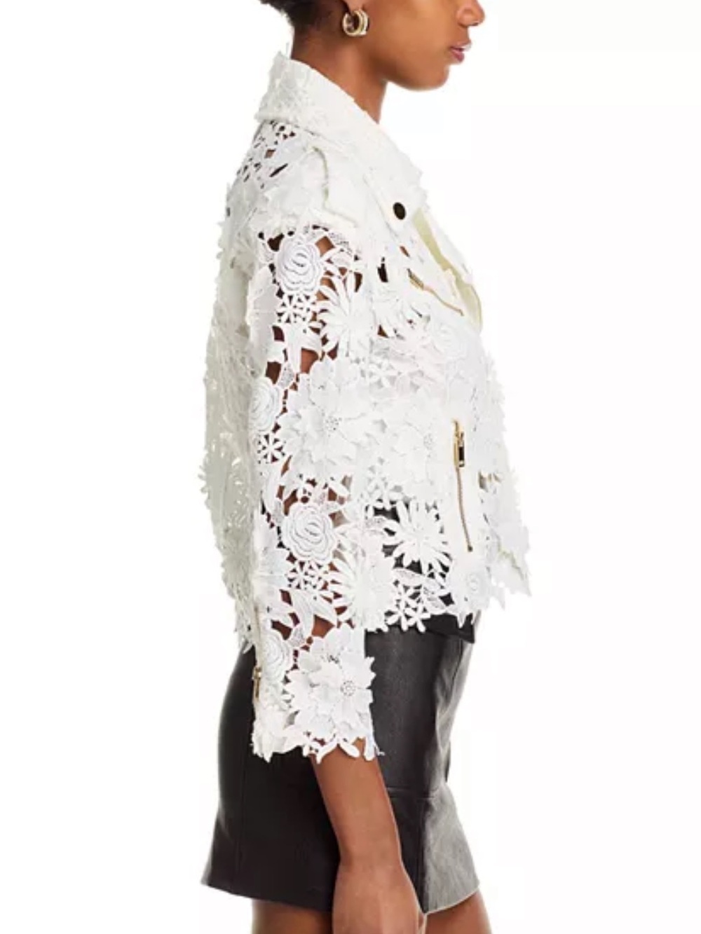 Generation love Crawford 3D Lace floral Moto Jacket size xl NWT - Picture 3 of 15